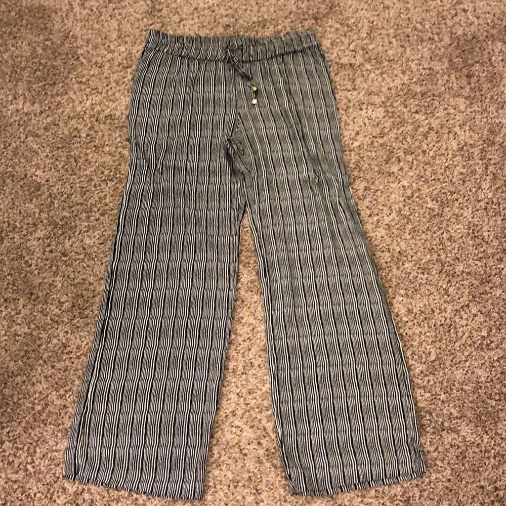 Black and white soft pants